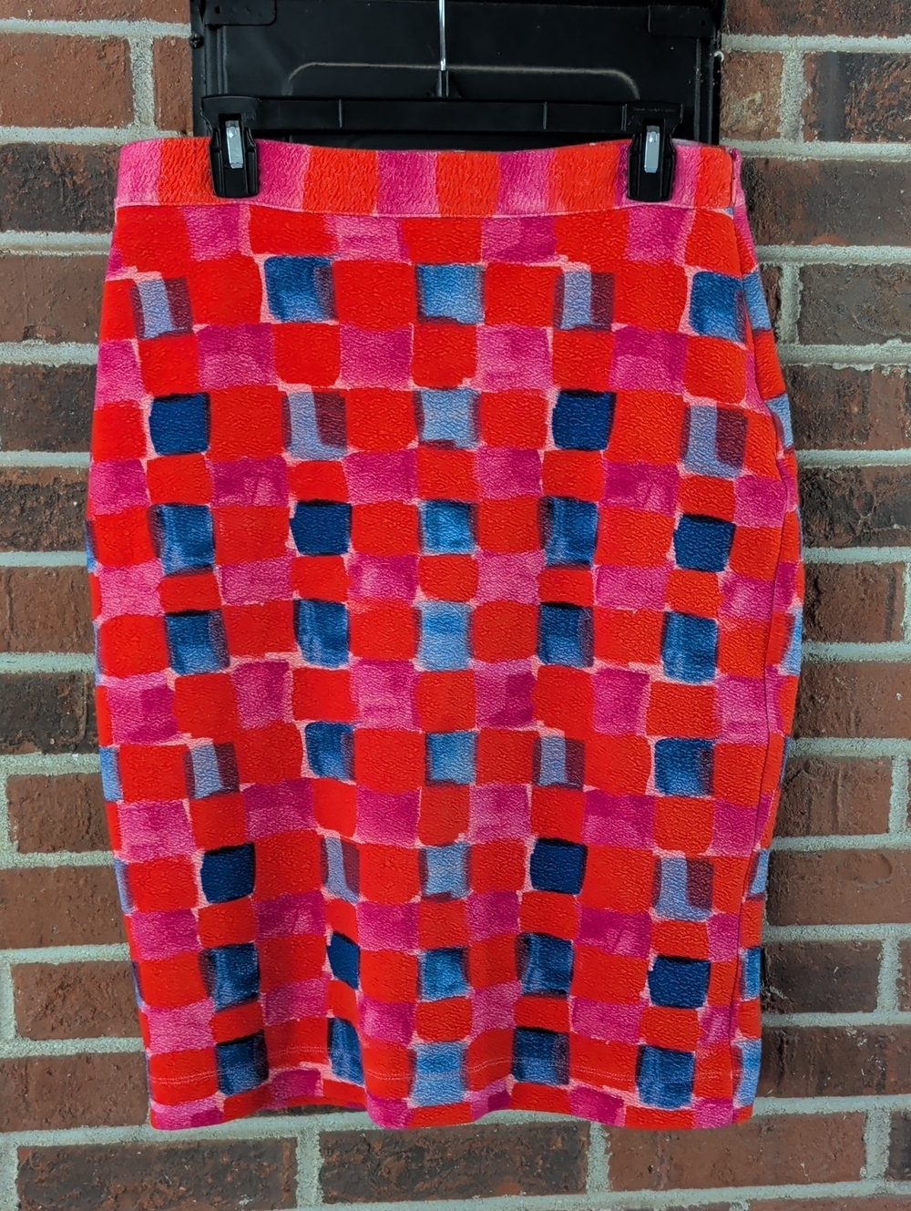 Maeve Anthropologie Vibrant Checkered Pencil Skirt Size M (839)